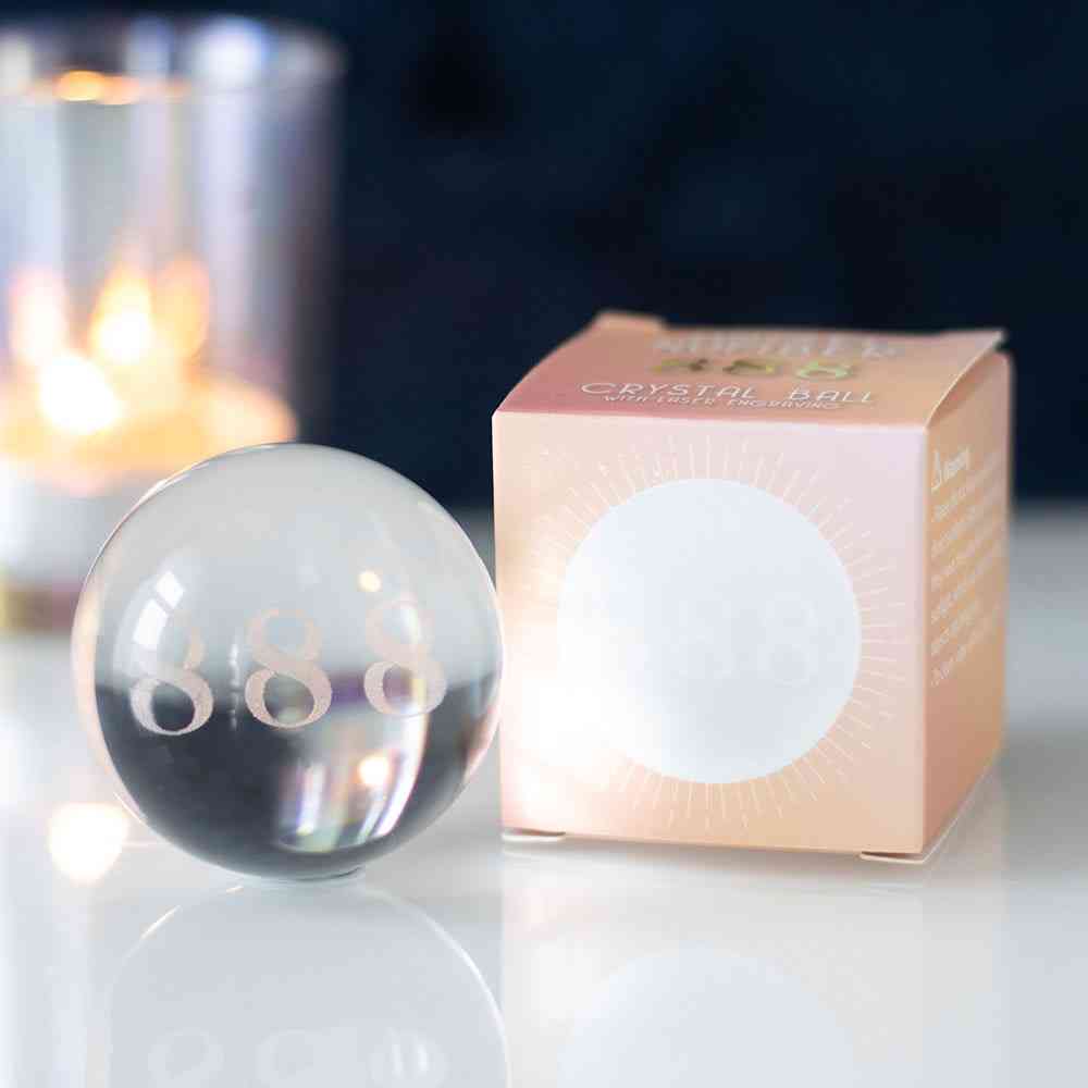 Something Different - 888 Angel Number Crystal ball - Transparent